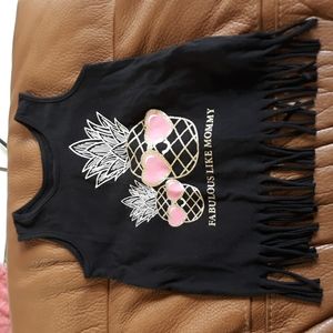 The children's place "fabulous like mommy" fringe tank top